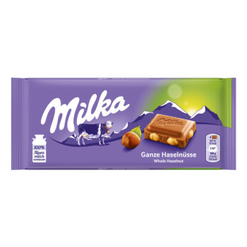 Milka Tafelschokolade Ganze Haselnüsse (100g)