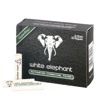 White Elephant Aktivkohlefilter 9mm Regular (40Stk)