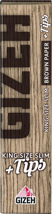 Gizeh Brown King Size Slim + Tips (34Stk)