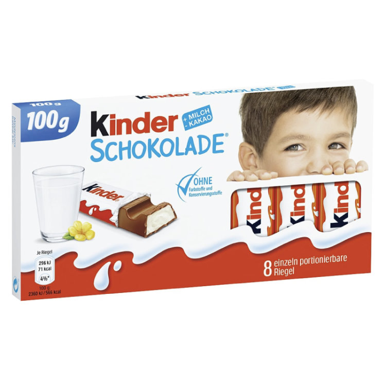 Kinder Schokolade 8er (100g)