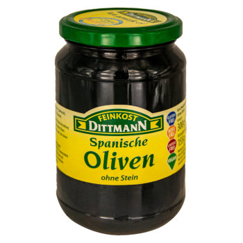 Spanische Oliven Schwarz ohne Stein (300g)
