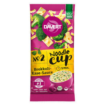 Davert Noodle Cup Brokkoli-Käse-Sauce (64g)