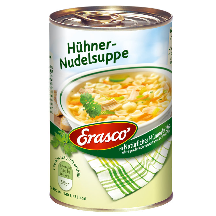 Erasco H&uuml;hner-Nudelsuppe (390ml)