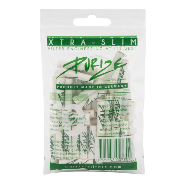 PURIZE® Xtra Slim Size Filter Weiß (50Stk)