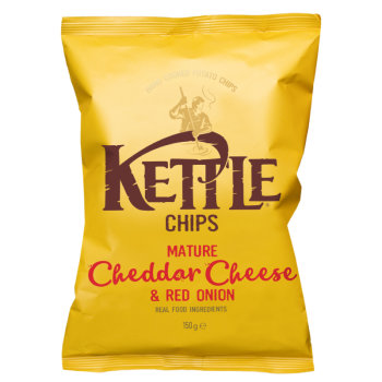 Kettle Chips Mature Cheddar Cheese & Red Onion (150g)