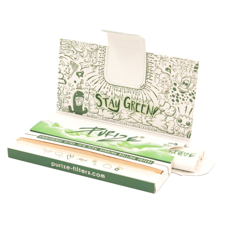 PURIZE® King Size Slim Rolling Papers + Slim Filters (32Stk)