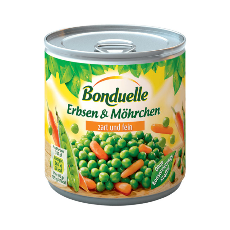 Bonduelle Erbsen &amp; M&ouml;hren (400g)