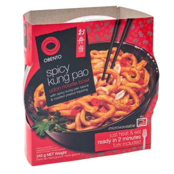 Obento Udon Noodle Bowl Spicy Kung Pao (240g)