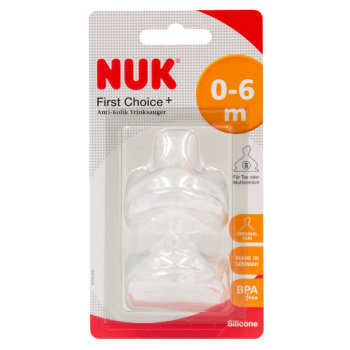 NUK First Choice+ Anti-Kolik Trinksauger 0-6 Monate (2 Stk)