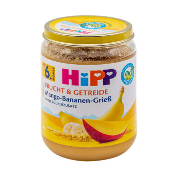 HiPP Frucht & Getreide Mango-Bananen-Grieß (190g)