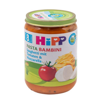 HiPP Pasta Bambini Spaghetti mit Tomaten & Mozzarella...